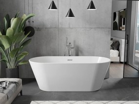 Mexen Flavia voľne stojaca vaňa 160 x 75 cm, biela, prepad chróm, 54031608000