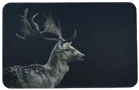 Čierna podlahová rohožka s danielom Deer - 75*50*1cm