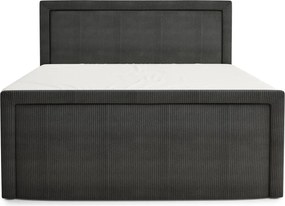 Antracitová boxspring posteľ s úložným priestorom 160x200 cm Fresco – Maison de Rêve