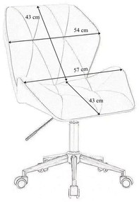 LuxuryForm DESIGN Stolička MILANO MAX VELUR na čiernej podstave s kolieskami - latte