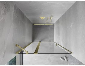 Mexen MIST, 1-krídlové sprchové dvere (1d+1s) 90x200 cm, 6mm číre sklo, zlatý profil, 8A4-090-000-50-00