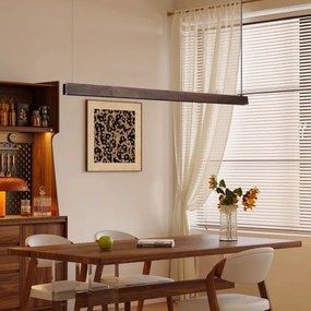 Immax NEO 07300L-LED Stmievateľný luster na lankovom zavesení MADEIRA 26W/230V Wi‑Fi Tuya 122 cm orech