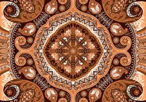 Fototapeta - Hnedá mozaika (254x184 cm)
