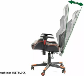 SI Otočná stolička Revolt čierna - červená