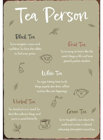 Ib Laursen Plechová ceduľa Tea Person