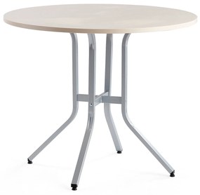 Stôl VARIOUS, Ø1100x900 mm, strieborná, breza