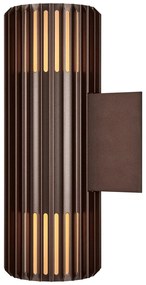 Nordlux Metalické hnedé fasádne svietidlo Aludra Double Seaside pre žiarovku 2x E27 2418121261