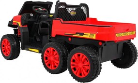 Ramiz Detské nákladné auto Farmer Truck pre 2 deti červené + pohon 4x4 + diaľkové ovládanie + sklápač + LED audio