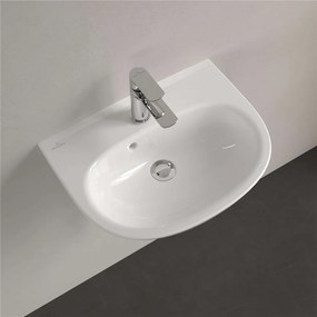 VILLEROY &amp; BOCH O.novo závesné umývadielko s otvorom, s prepadom, 500 x 380 mm, biela alpská, 43405001