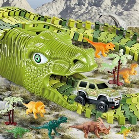 LEAN Toys Obrovské figúrky autíčok na dinosaurích dráhach