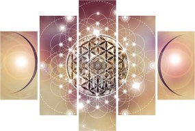 Obraz - Mandala s elementmi (150x105 cm)