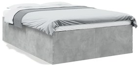 Posteľný rám betónový sivý 120x190 cm borovicový masív 3280954