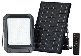 V-Tac LED Solárny reflektor LED/10W/3,7V IP65 4000K čierna + DO VT1706