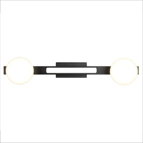 Nástenné svietidlo Magnet1, 2x biele sklenené tienidlo + 1x LED 13W, b