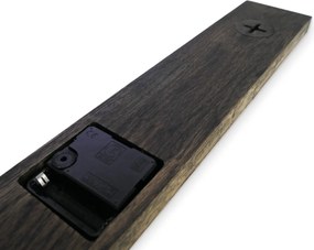 SENTOP | Elegantné drevené nástenné hodiny čierny  I SENTOP MAS019-OSMO-3169-SILVER-60x8 analógové