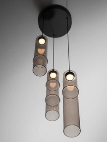 Dizajnový luster Sano 3 Smoky
