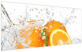 Obraz - Šťavnaté pomaranče (120x50 cm)