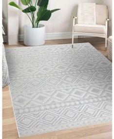 Koberec SOLE D3851 Boho, romby - ploské tkanie béžový