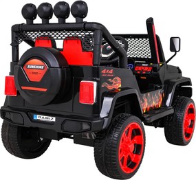Ramiz Terénne auto Raptor Drifter Flames + diaľkové ovládanie + pohon 4x4 + úložný priestor + pomalý štart + MP3 LED