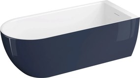 Polimat Akrylátová voľne stojaca vaňa k stene Murena 170x75 POLIMAT-Rozmery: 170x75, POLIMAT-Farba vane: Biela / grafit lesk