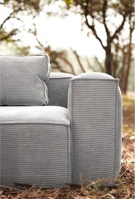 Sivá menčestrová pohovka 240 cm Blok – Kave Home