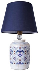 Stolná lampa RAMZES 1xE27/40W/230V modrá/biela