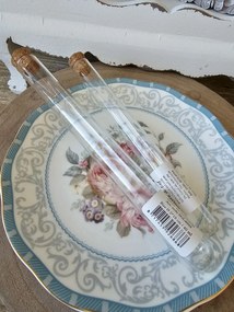 Sklenená dóza/ skúmavka s korkovým viečkom - Ø 2*19 cm / 40 ml