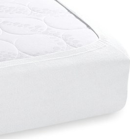 Detské froté napínacie prestieradlo do postieľky FR-031 Biele 80 x 140 x 10 cm - do postieľky