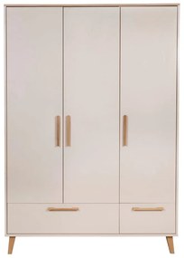 Krémová/v prírodnej farbe detská šatníková skriňa v dekore duba 138x200x55 cm Jil – Roba