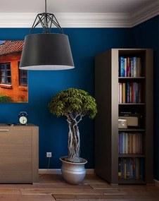 Toolight, závesná kovová stropná lampa 1xE27 APP422-1CP, čierna, OSW-00552