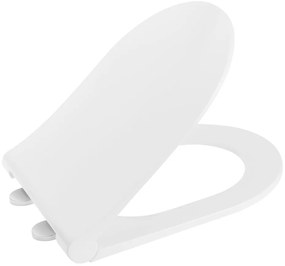 Sapho Sapho, AVVA Slim WC sedátko s pomalým zatváraním, biela/chróm, 100787