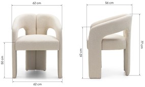 Designové křeslo Castelo béžové