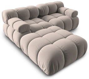 Svetlohnedá zamatová modulárna rohová pohovka (variabilná) Bellis – Micadoni