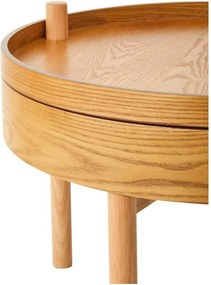 Okrúhly odkladací stolík v dekore borovice ø 60 cm Viborg – Premier Housewares