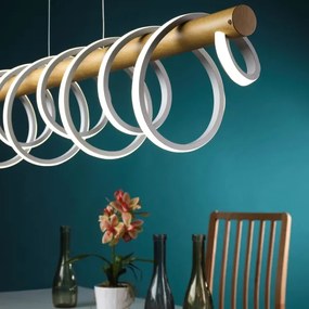 ONLI - LED Luster na lanku NILO LED/70W/230V 4000K hnedá/biela