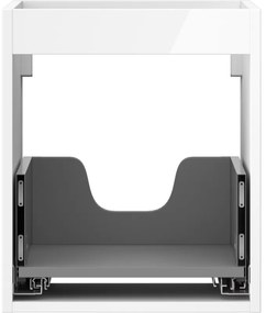 Mexen Box-A, závesná skrinka 40 cm, 1 zásuvka, biela lesklá, 91AX0-0400-470-1-00