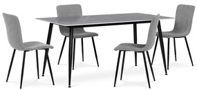 Autronic BONTEC Jedálenský stôl 160x90cm, spekaná keramika, mramor, HT-406M GREY Farba: Biela