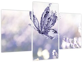 Obraz - Motýľ a levanduľa (90x60 cm)