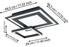 Eglo 900025 - LED RGBW Stmievateľné stropné svietidlo SALITERAS-Z LED/21,6W/230V