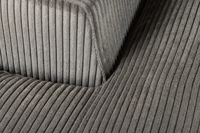 Pohovka BABYLON XXL 270 cm rebrovaná šedá