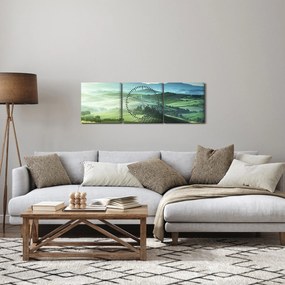 Obraz - Toskánsko, Taliansko (s hodinami) (90x30 cm)