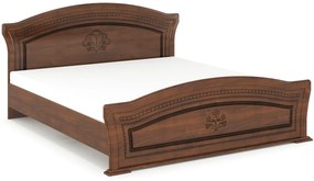 Rustikálna manželská posteľ s roštom Molis BD-160 160x200 cm - čerešňa portofino
