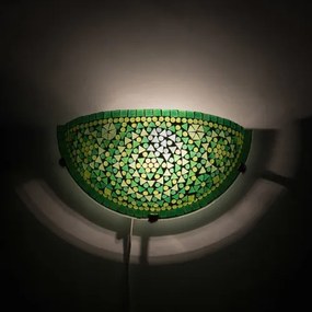 Morroco wall lampa s vypínačom Moon mozaika GREEN 30*17