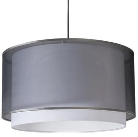 Moderné závesné svietidlo s tienidlom čierne/biele 47/25 - Duo