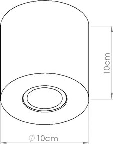 Stropné svietidlo Orbis, 1x béžové betónové tienidlo