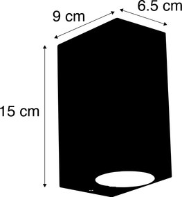 Sada 3 inteligentných nástenných svietidiel čierna 2-svetlá IP44 - Baleno