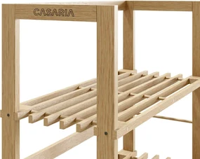 Casaria Drevený policový regál ÖLAND, 58x27x136cm, 5 políc, hnedá