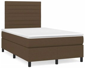 Boxspring posteľ s matracom tmavohnedá 120x190 cm látka 3269891