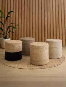 Hanse Home Sedací vak JUTTA POUF 106237 Beige/Black - 40x40 cm