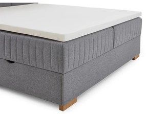 Sivá boxspring posteľ s úložným priestorom 160x200 cm Tambo – Meise Möbel